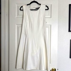 White A-line cotton dress